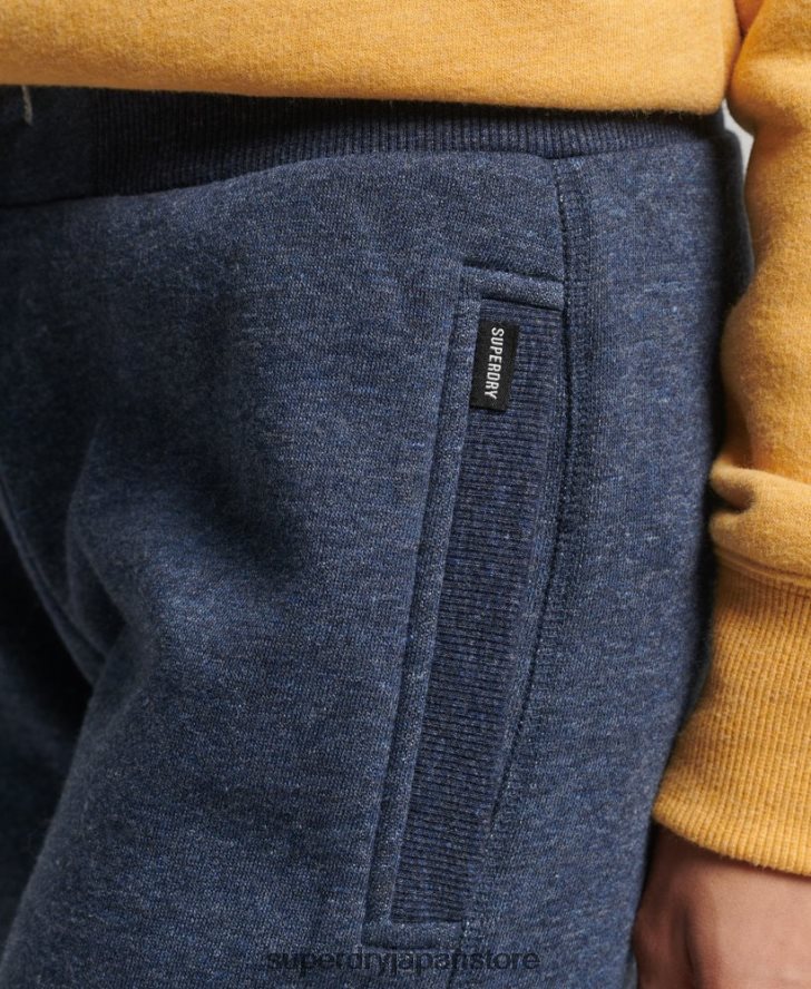 オーガニックコットン ヴィンテージロゴ刺繍ジョガーパンツ 女性 Superdry 衣類 海軍 2J62PZ3929