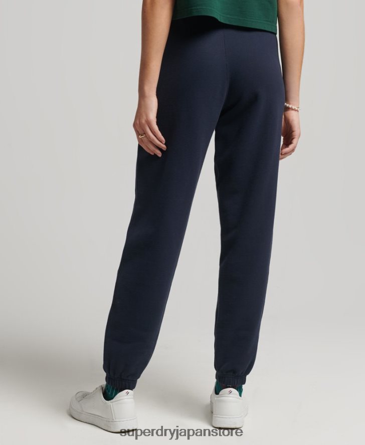 アップリケロゴ ジョガーパンツ 女性 Superdry 衣類 海軍 2J62PZ3937