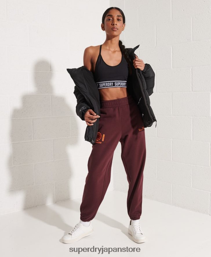 カレッジグラフィック ジョガーパンツ 女性 Superdry 衣類 赤 2J62PZ3938