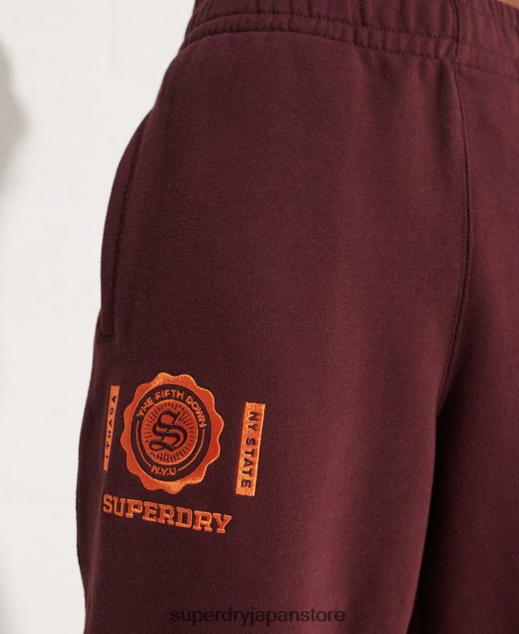 カレッジグラフィック ジョガーパンツ 女性 Superdry 衣類 赤 2J62PZ3938