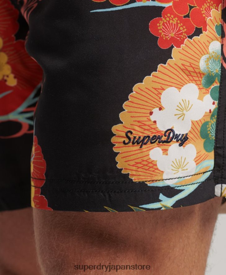 ハワイアンリサイクルスイムショーツ 男性 Superdry 衣類 赤 2J62PZ393