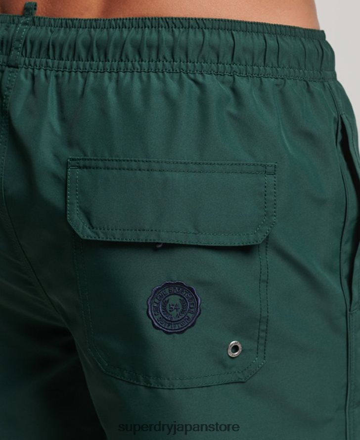 ポロリサイクルスイムショーツ 男性 Superdry 衣類 緑 2J62PZ394
