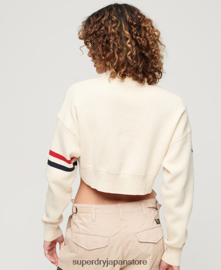 代表チーム クロップクルー ジャンパー 女性 Superdry 衣類 白 2J62PZ3954