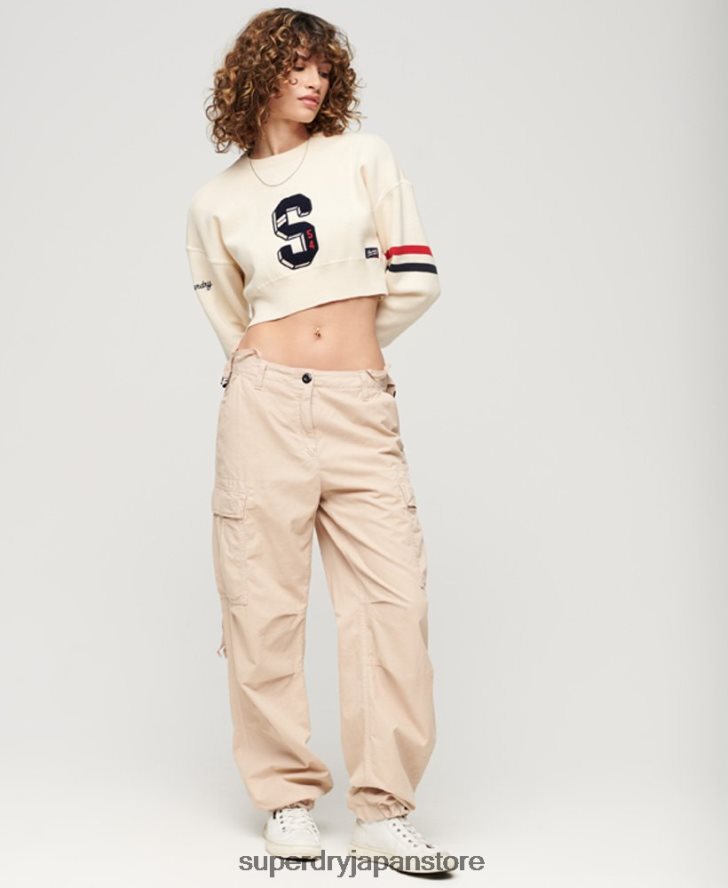 代表チーム クロップクルー ジャンパー 女性 Superdry 衣類 白 2J62PZ3954