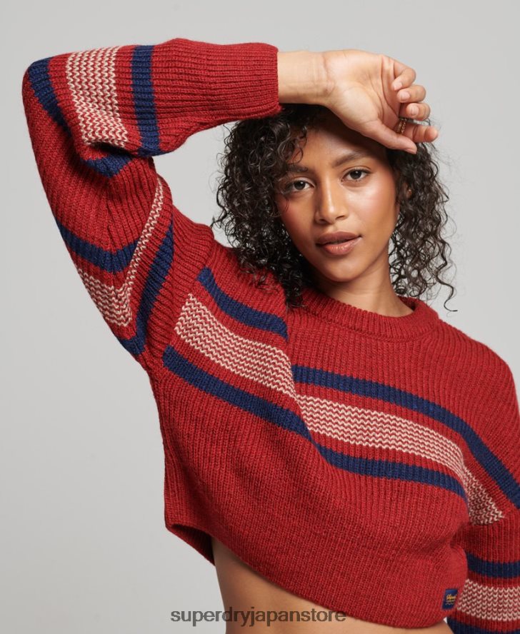 クロップドクラシッククルーセーター 女性 Superdry 衣類 オレンジ 2J62PZ3964