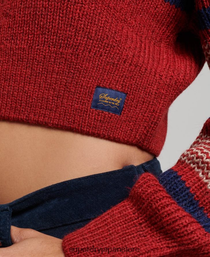 クロップドクラシッククルーセーター 女性 Superdry 衣類 オレンジ 2J62PZ3964