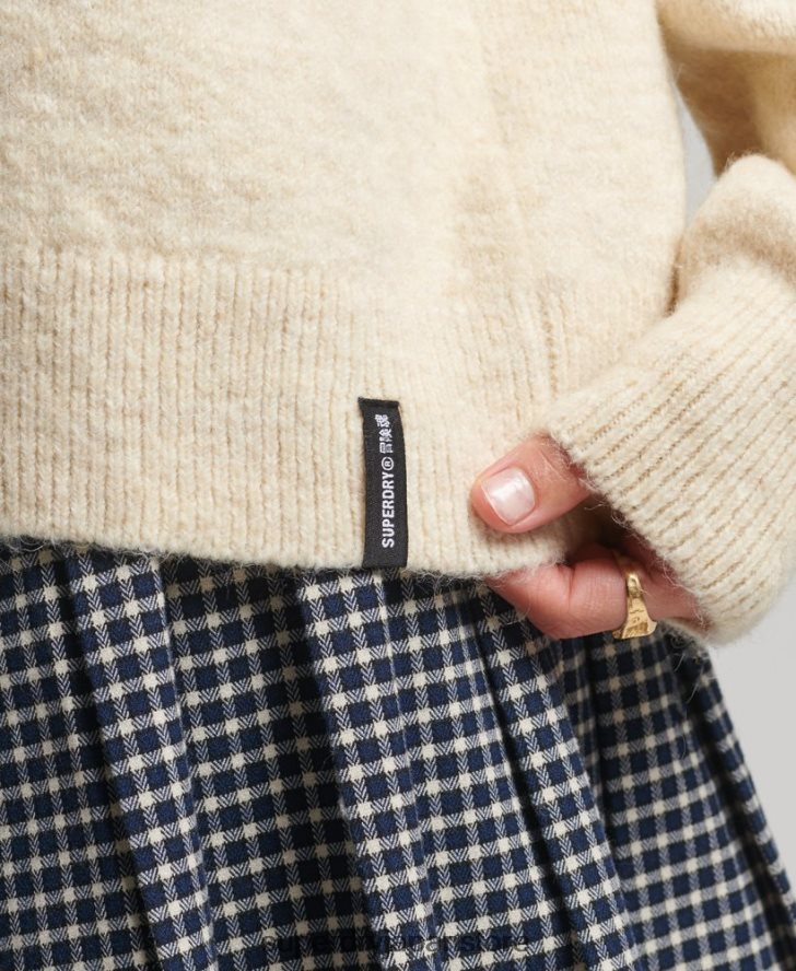 エッセンシャルスーパーソフトクルーネックセーター 女性 Superdry 衣類 クリーム 2J62PZ3967
