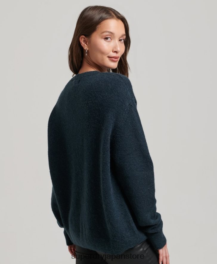 エッセンシャルスーパーソフトクルーネックセーター 女性 Superdry 衣類 海軍 2J62PZ3972