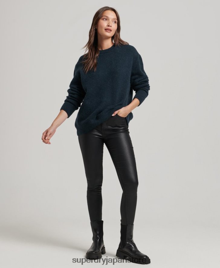 エッセンシャルスーパーソフトクルーネックセーター 女性 Superdry 衣類 海軍 2J62PZ3972