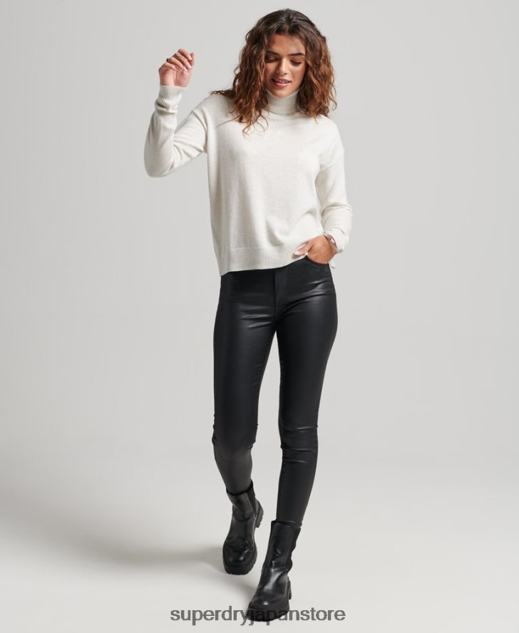 ロールネック ラムウール セーター 女性 Superdry 衣類 ライトグレー 2J62PZ3979