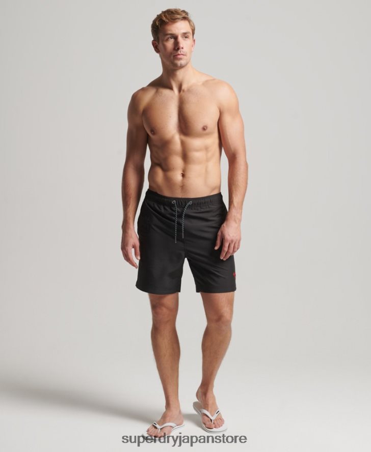 ポロリサイクルスイムショーツ 男性 Superdry 衣類 濃い灰色 2J62PZ397