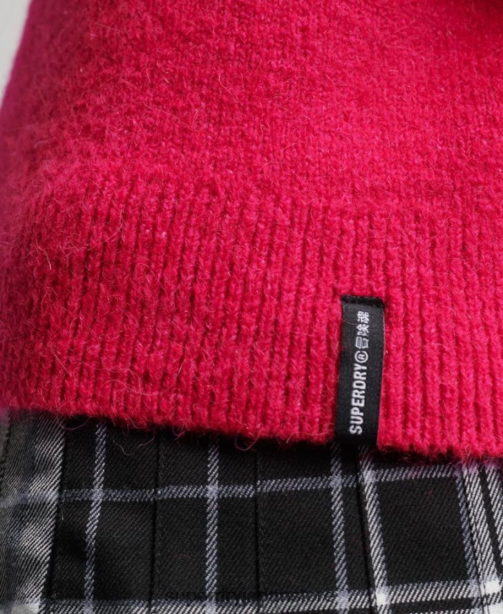 ヴィンテージ エッセンシャル モックネック セーター 女性 Superdry 衣類 ピンク 2J62PZ3997