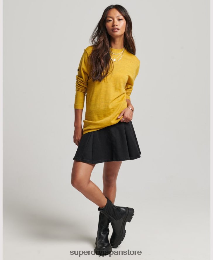 スタジオ ルーズフィット メリノ クルー ジャンパー 女性 Superdry 衣類 黄色 2J62PZ3998