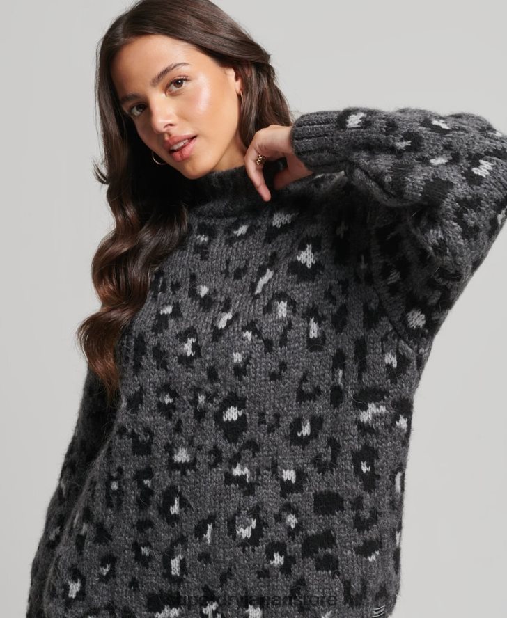 だらしないニットジャンパー 女性 Superdry 衣類 グレー 2J62PZ3999