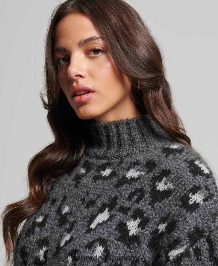 だらしないニットジャンパー 女性 Superdry 衣類 グレー 2J62PZ3999
