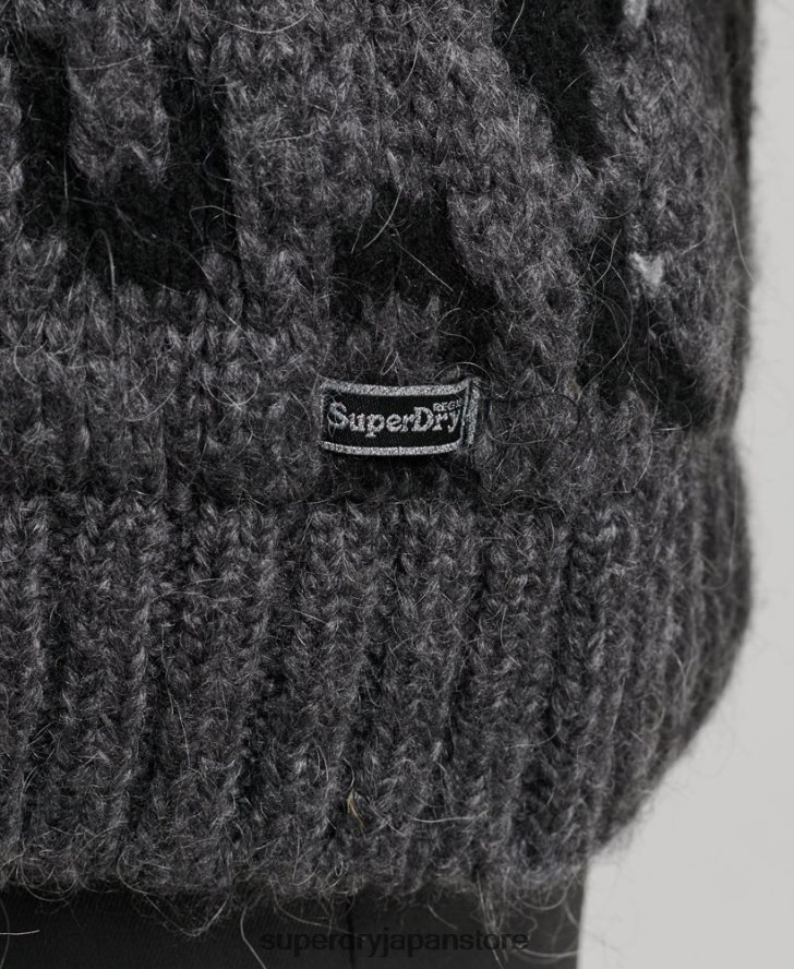 だらしないニットジャンパー 女性 Superdry 衣類 グレー 2J62PZ3999