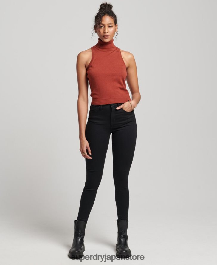 スタジオメリノロールネックベスト 女性 Superdry 衣類 黄褐色 2J62PZ4000