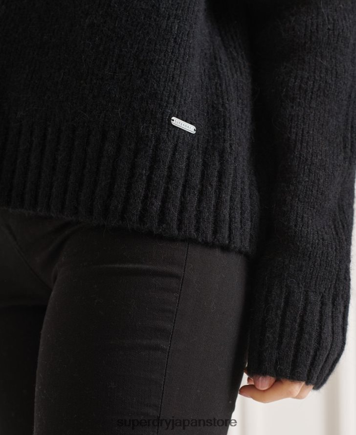 スタジオ チャンキー ロールネック セーター 女性 Superdry 衣類 黒 2J62PZ4003