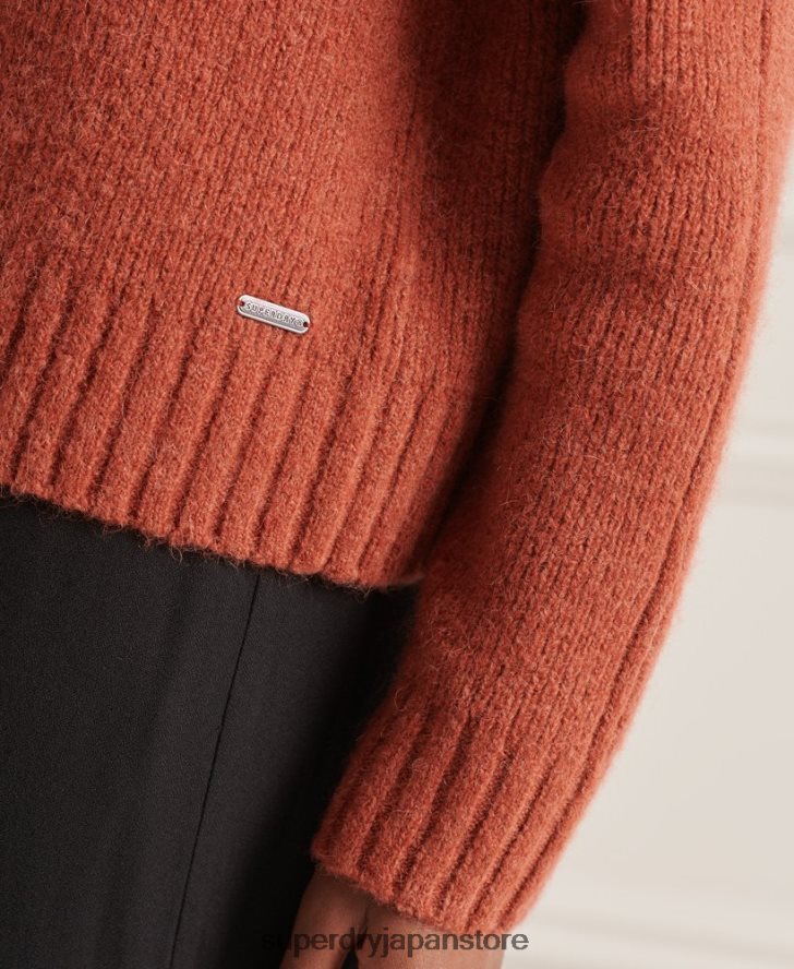 スタジオ チャンキー ロールネック セーター 女性 Superdry 衣類 オレンジ 2J62PZ4004