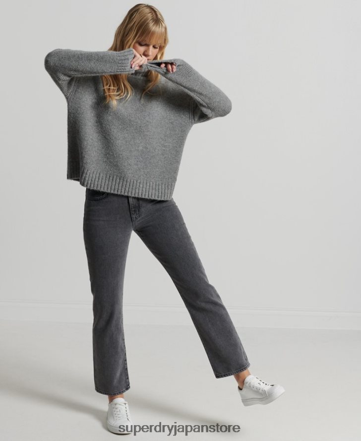 スタジオ チャンキー ロールネック セーター 女性 Superdry 衣類 ライトグレー 2J62PZ4014