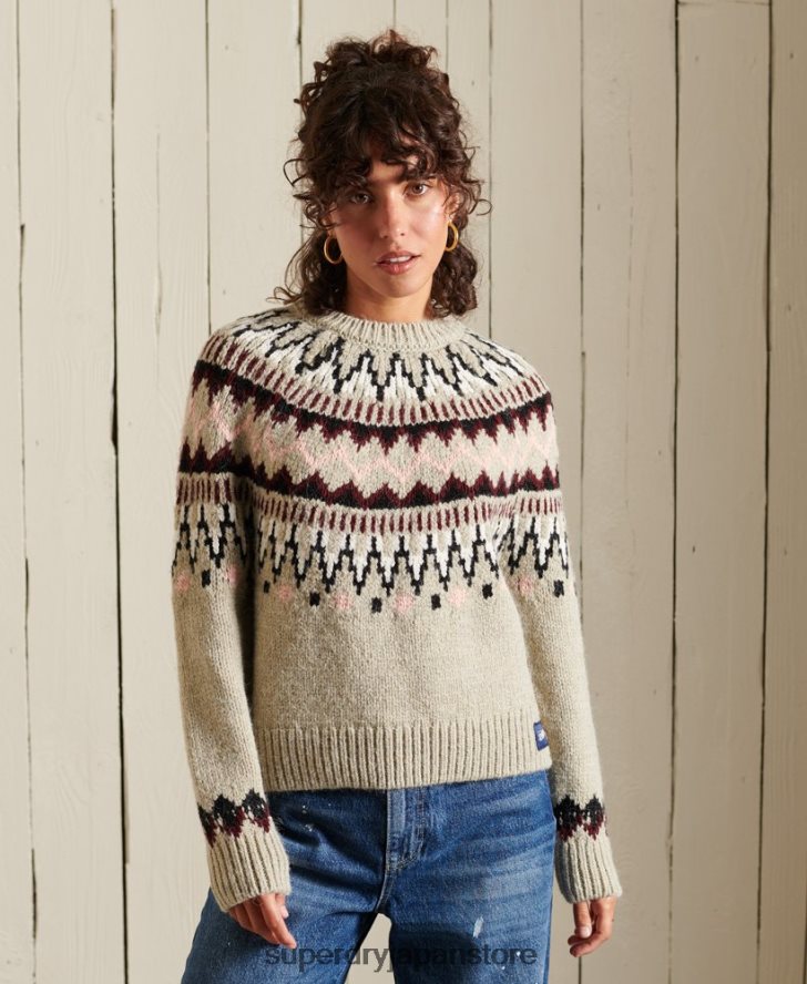 クラシックフェアアイルクルージャンパー 女性 Superdry 衣類 ベージュ 2J62PZ4032