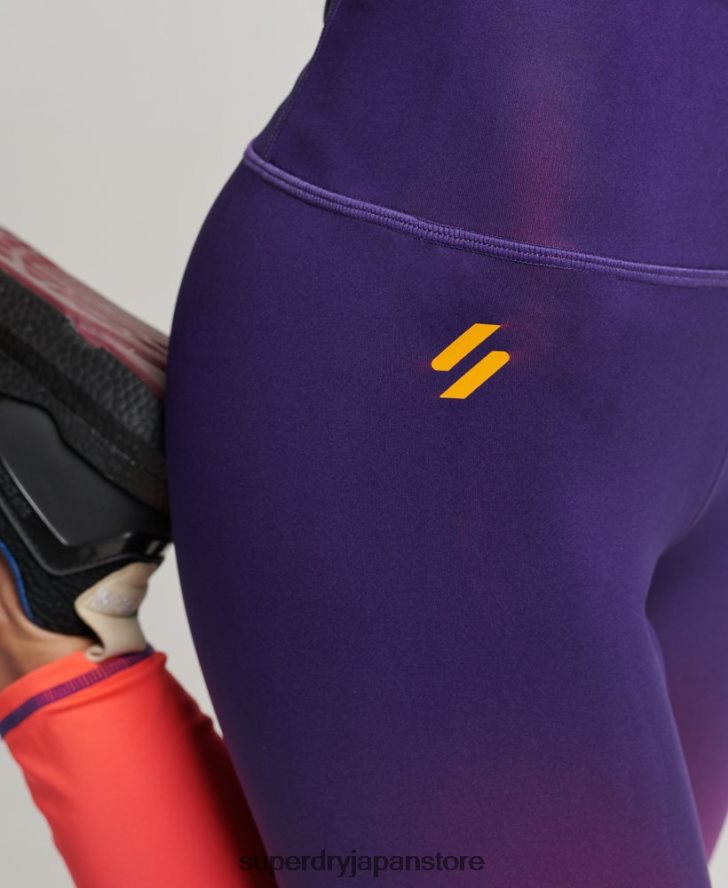 トレーニングに欠かせないレギンス 女性 Superdry 衣類 青 2J62PZ4045