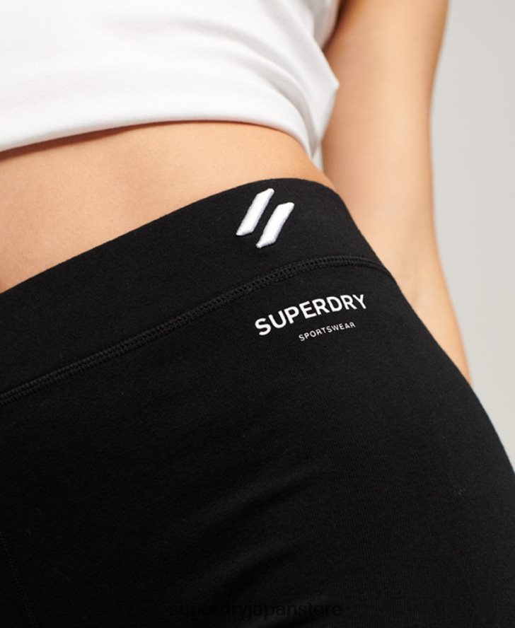 コードエッセンシャルレギンス 女性 Superdry 衣類 黒 2J62PZ4057