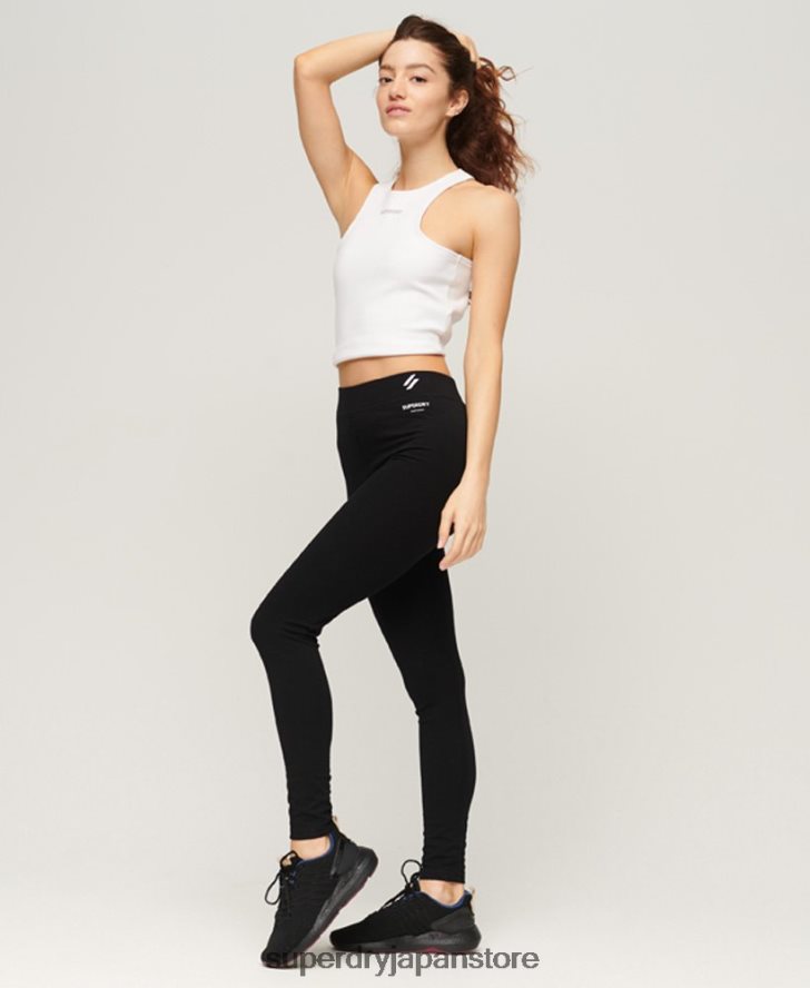 コードエッセンシャルレギンス 女性 Superdry 衣類 黒 2J62PZ4057