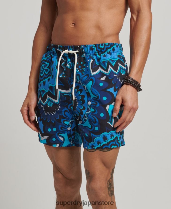 リサイクルスイムショーツ 男性 Superdry 衣類 青 2J62PZ407