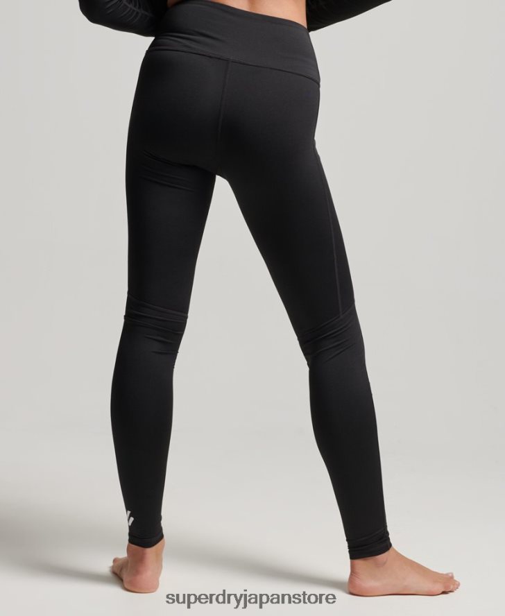 ベースレイヤーレギンス 女性 Superdry 衣類 黒 2J62PZ4076