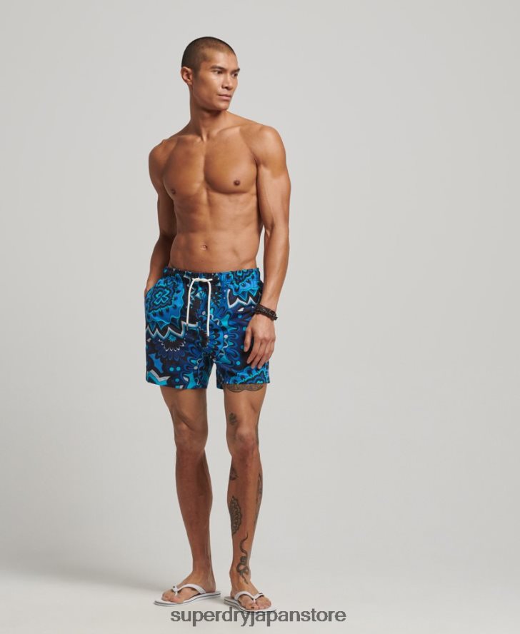リサイクルスイムショーツ 男性 Superdry 衣類 青 2J62PZ407