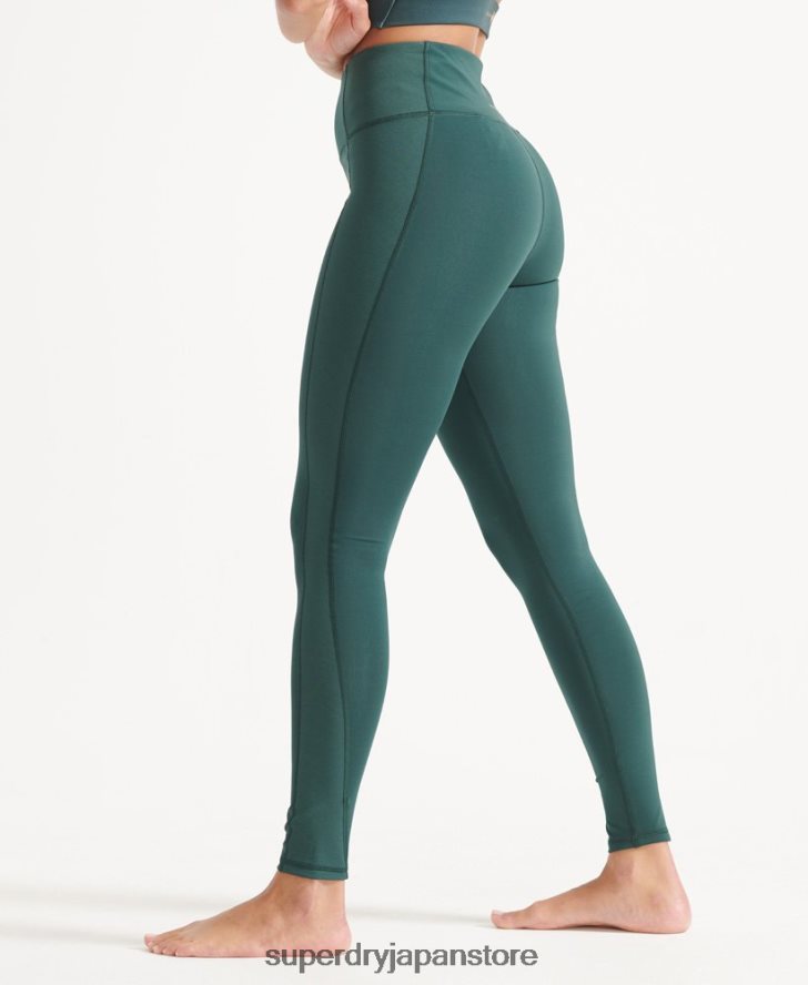 フレックスリブタイツ 女性 Superdry 衣類 緑 2J62PZ4090