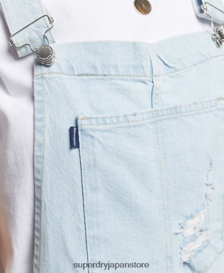 ヴィンテージダンガリーショーツ 女性 Superdry 衣類 ライトブルー 2J62PZ4099