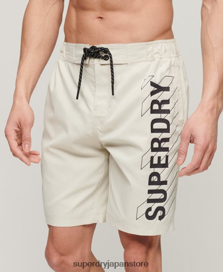 スポーツウェアリサイクルボードショーツ 男性 Superdry 衣類 ベージュ 2J62PZ41