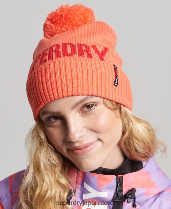 雪のビーニー帽 女性 Superdry アクセサリー コーラル 2J62PZ4109