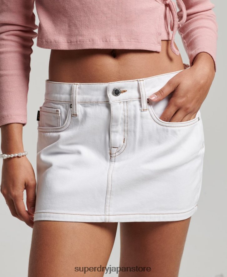 作業服ミニスカート 女性 Superdry 衣類 白 2J62PZ4125