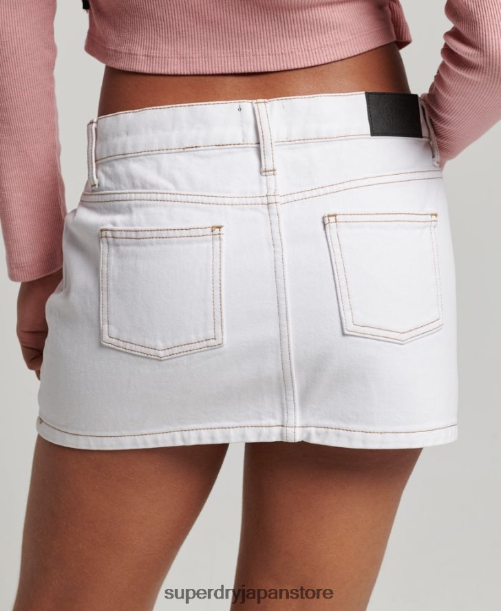 作業服ミニスカート 女性 Superdry 衣類 白 2J62PZ4125