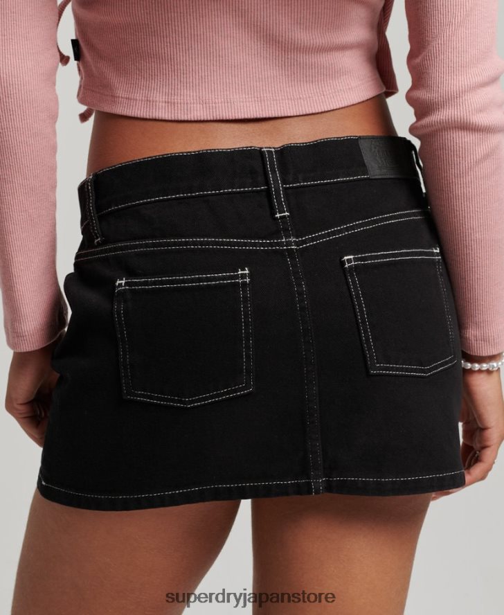 作業服ミニスカート 女性 Superdry 衣類 黒 2J62PZ4132