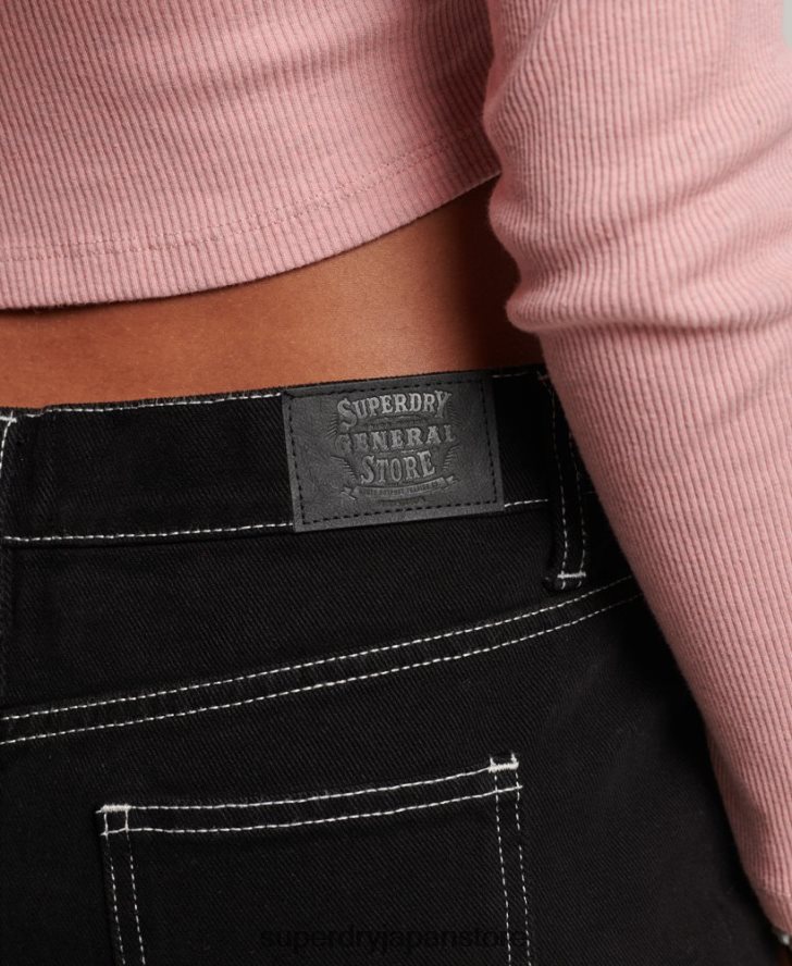 作業服ミニスカート 女性 Superdry 衣類 黒 2J62PZ4132