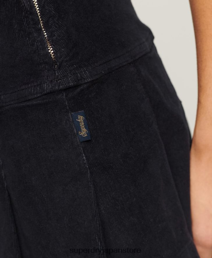 ヴィンテージコードプリーツミニスカート 女性 Superdry 衣類 海軍 2J62PZ4134