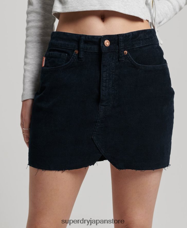 ヴィンテージコードミニスカート 女性 Superdry 衣類 海軍 2J62PZ4137