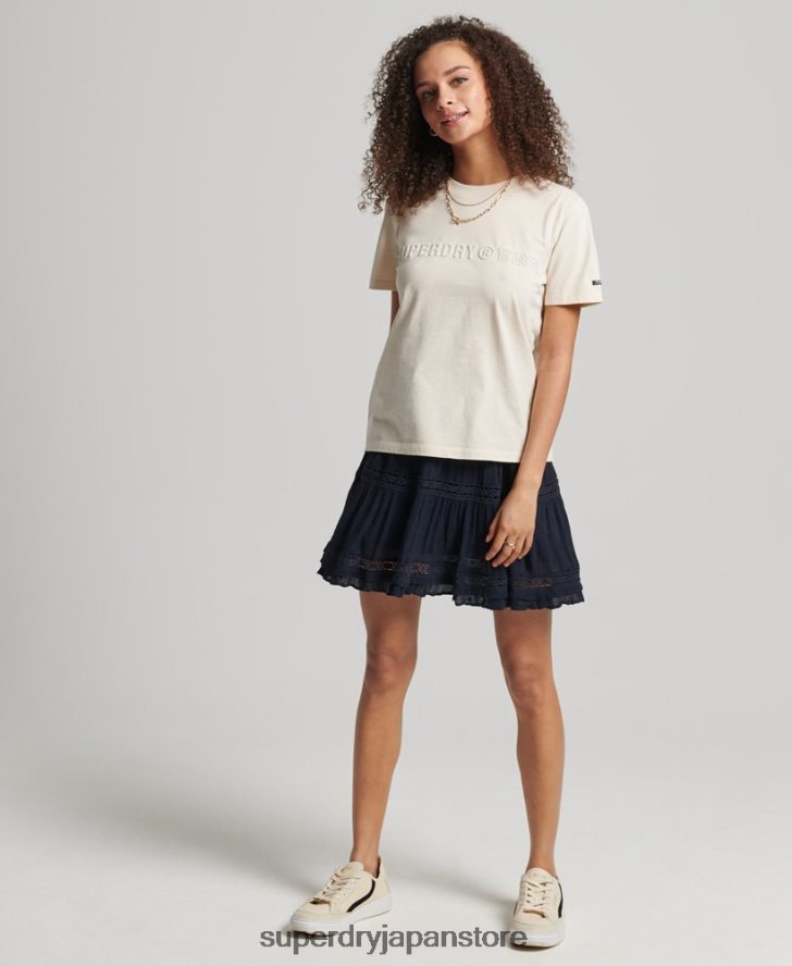 ヴィンテージレースミニスカート 女性 Superdry 衣類 海軍 2J62PZ4140