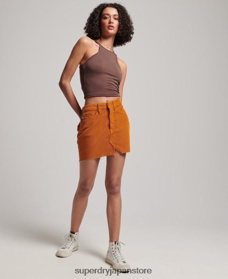 ヴィンテージコードミニスカート 女性 Superdry 衣類 茶色 2J62PZ4149