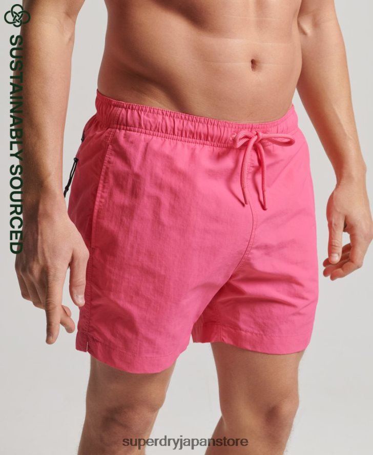 スタジオリサイクルスイムショーツ 男性 Superdry 衣類 ピンク 2J62PZ415