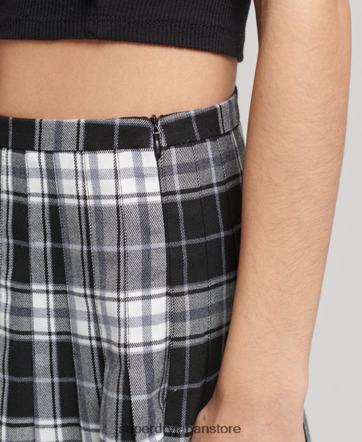 チェックプリーツミニスカート 女性 Superdry 衣類 黒 2J62PZ4151