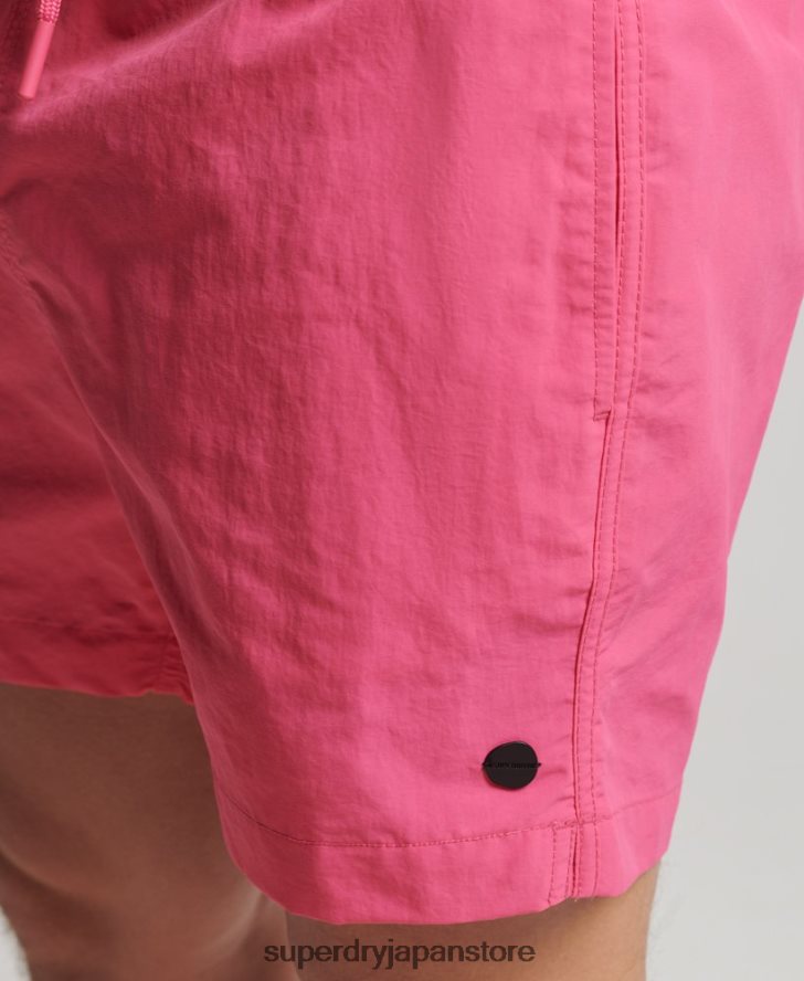 スタジオリサイクルスイムショーツ 男性 Superdry 衣類 ピンク 2J62PZ415