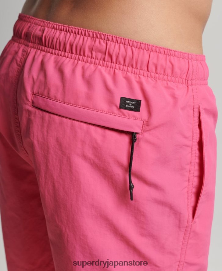 スタジオリサイクルスイムショーツ 男性 Superdry 衣類 ピンク 2J62PZ415