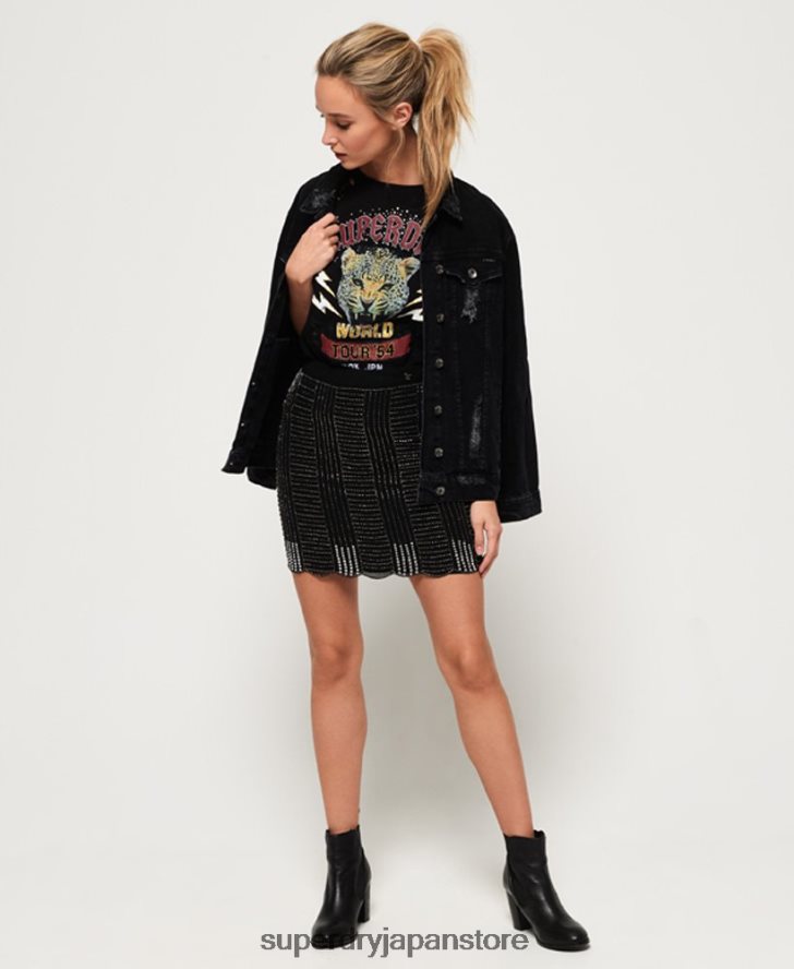 氷河のスカート 女性 Superdry 衣類 黒 2J62PZ4168