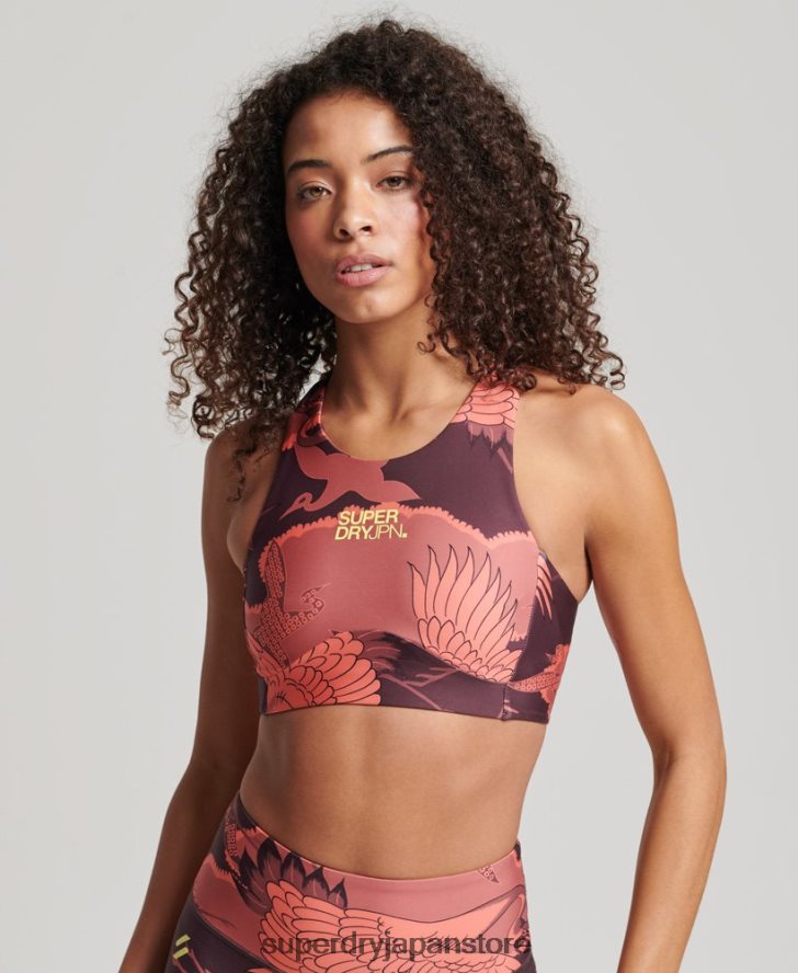 コアアクティブブラ 女性 Superdry 衣類 赤 2J62PZ4171