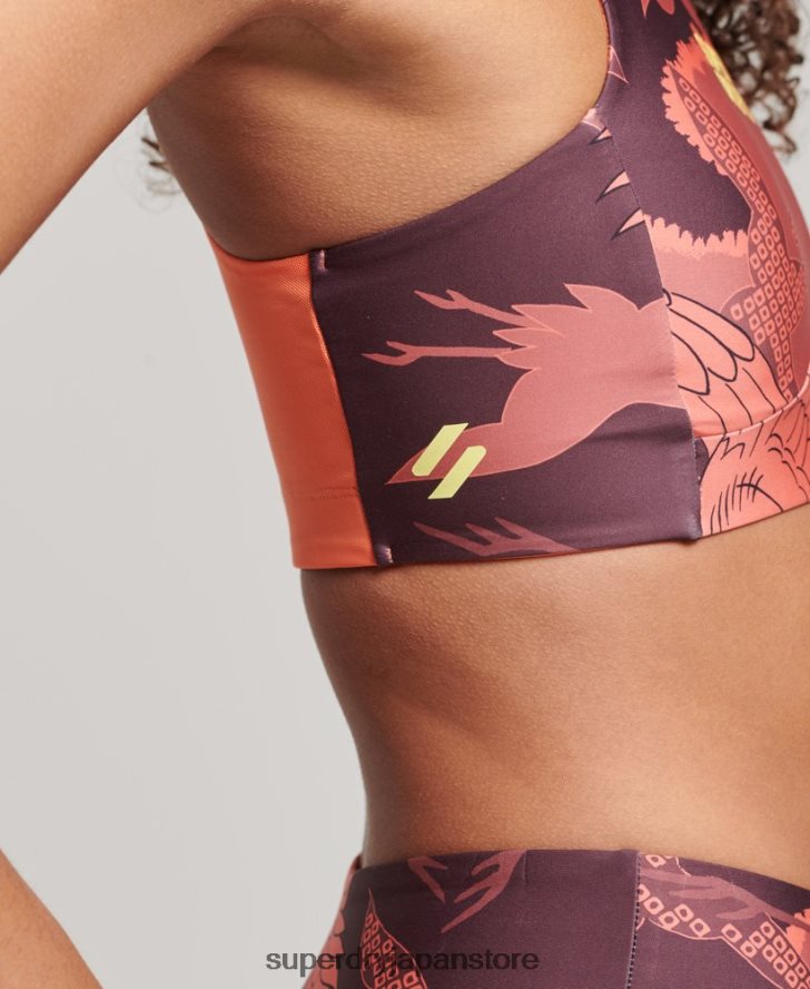 コアアクティブブラ 女性 Superdry 衣類 赤 2J62PZ4171
